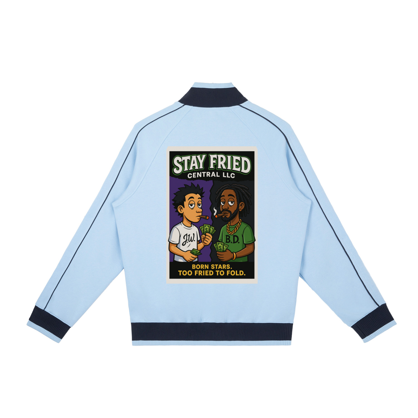 Color Block Raglan Sleeve Zip Track Jacket