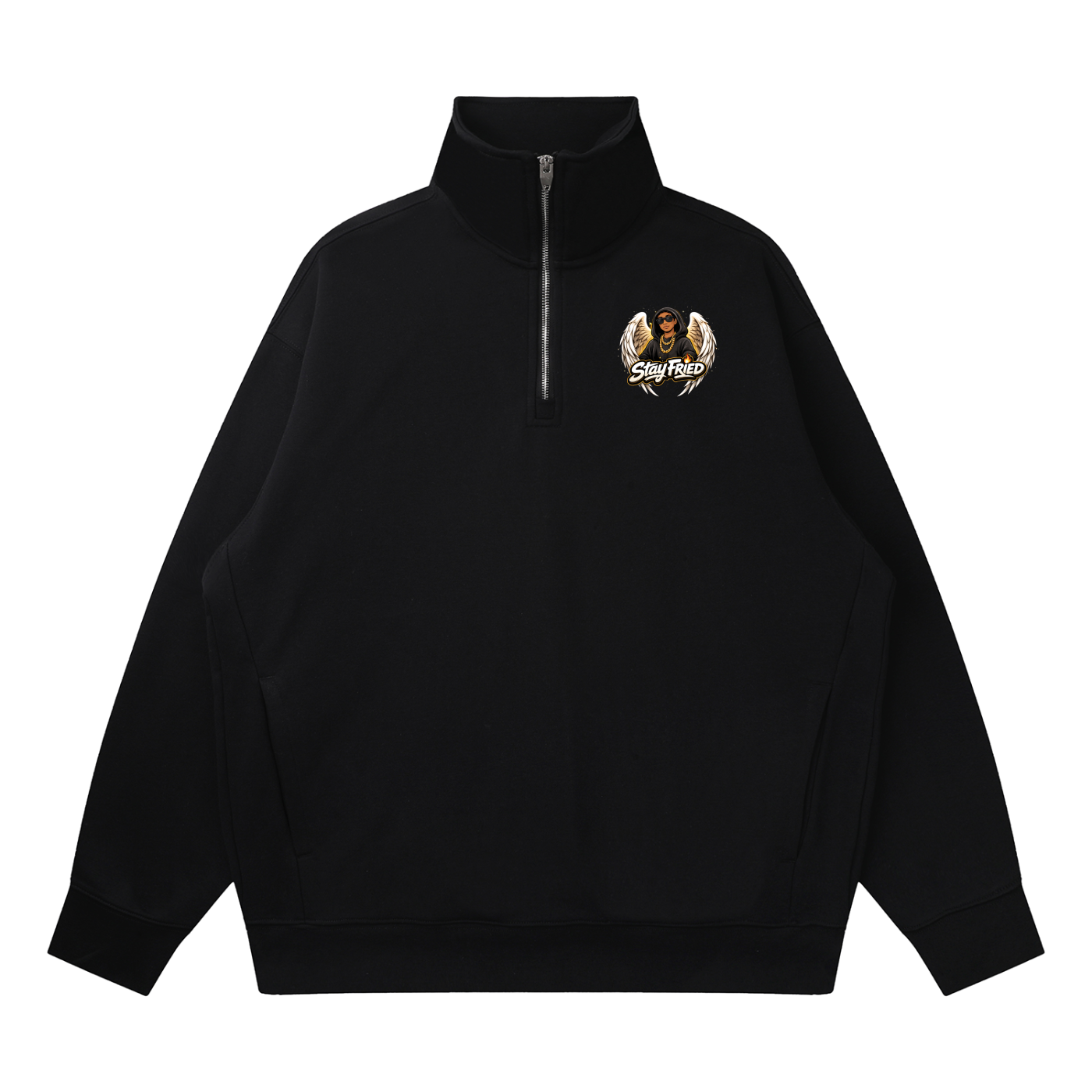 Quarter-Zip Drop Shoulder Sweatshirt